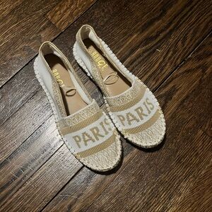 Rouge Helium Beige and White Espadrilles